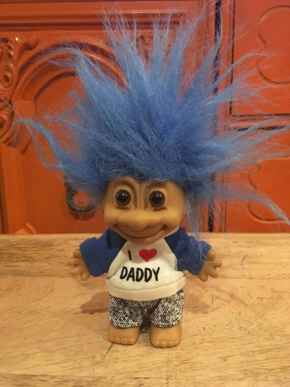 blue hair troll doll