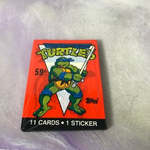 Vintage - GLOEDNIEUW - 1989 TMNT - Teenage Mutant Ninja Turtles Trading Cards Pack - Awesome 80s / 90s Nostalgia!