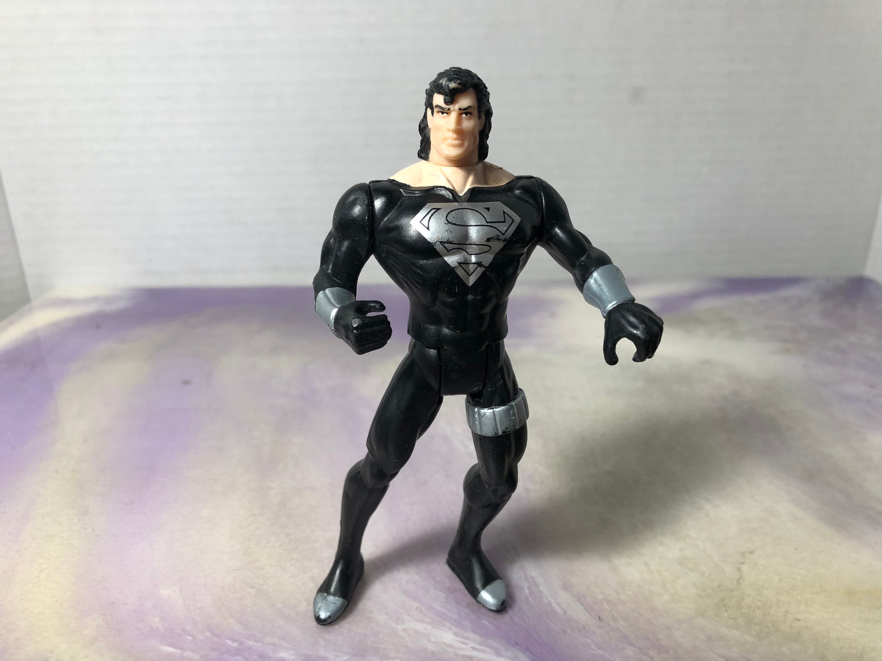 Vintage DC Superman Black Suit Action Figure 1995 Kenner Man of Steel  Action Figure 5” Tall - Etsy