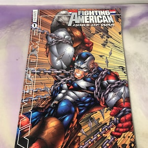Vintage Awesome Comics - Fighting American #1 - 1990&#39;s Series Rare Vintage Comic (1990&#39;s) First Issue