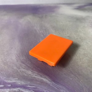 Vintage 1960's 70's Used Fisher Price Little People Orange Short Table - Vintage Little People Family Accessory
