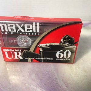 Cassete em branco Maxwell UR90 vintage 90 minutos ... - Fita cassete - 80's 90's Nostalgia SEALED