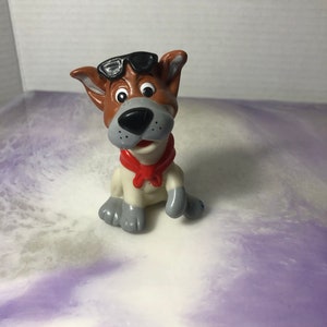 Vintage Disney Oliver and Company Dodger the Dog  PVC Cake Topper Rare Vintage Toy! 1988 figure!