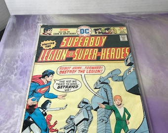 Vintage DC Comics Superboy and the Legion of Superheroes #214 (lata 70.) Rzadki komiks vintage - retro nostalgia