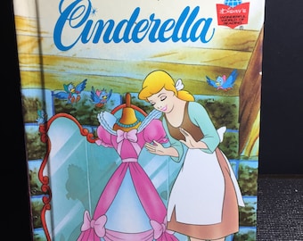 Vintage 1995 Wonderful World of Reading - Disney's Cinderella - Hardcover Children's Book - Grolier