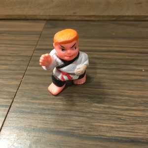 Vintage 1980&#39;s Soma Toys Karate Fighters  PVC Figure / Cake Topper - Rare 1980&#39;s Nostalgia! -
