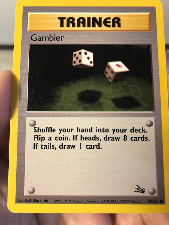 gambler pokemon card Gambler (60/62) [Fossil 1st Edition] – Pokemon Plug
