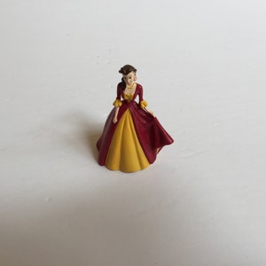 Vintage Disney BELLE Red and Yellow Dress Figure PVC Cake Topper Rare Vintage Toy! Fun Vintage Toy!