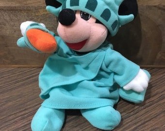 Rare Vintage Walt Disney Statue of Liberty Minnie Mouse Plush Stuffed Animal - Vintage Mickey Mouse Nostalgia