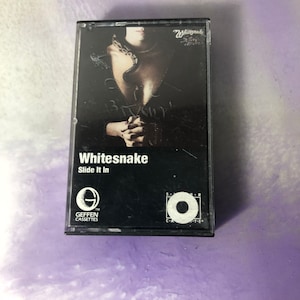 Vintage Whitesnake - Slide It In Cassette Tape Vintage Rock Album / Cassette Tape