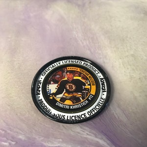 Vintage KATCH Metal Disk Coin - NHL themed - Dmitri Khristich #12 - Boston Bruins