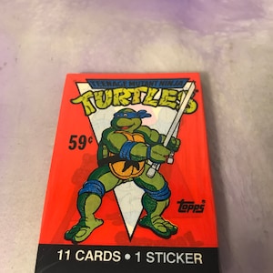 Vintage - GLOEDNIEUW - 1989 TMNT - Teenage Mutant Ninja Turtles Trading Cards Pack - Awesome 80s / 90s Nostalgia!