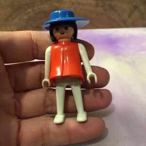 WESTERN PLAYMOBIL VINTAGE 1974 RARE ! Chef Indien rouge, coiffe collier