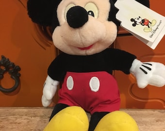 Rare Vintage Walt Disney Park Official Mickey Mouse Plush Stuffed Animal - New With Tags - Vintage Mickey Mouse Nostalgia Lot 3