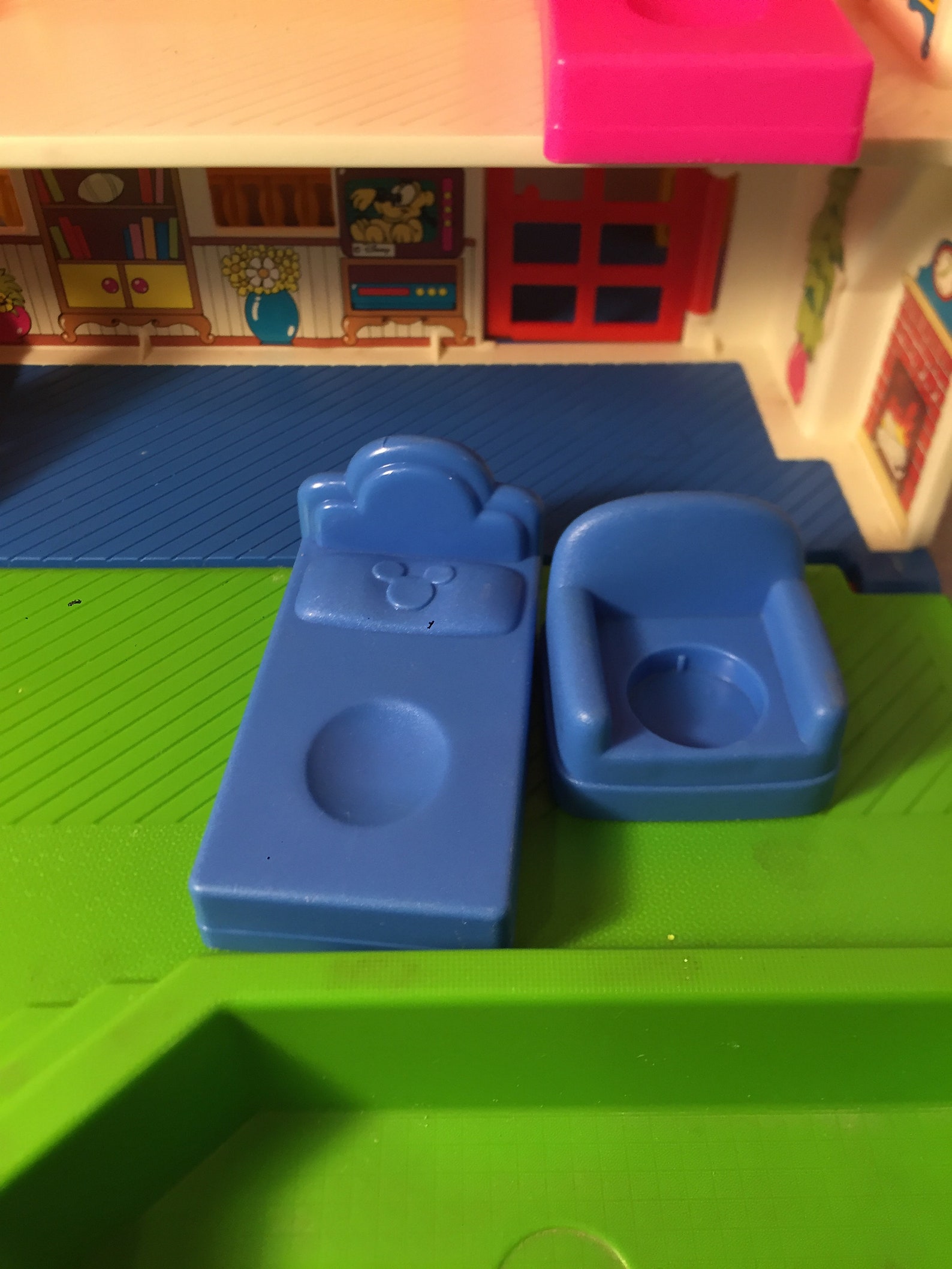 Vintage Mickey Town Disney Playset House W/ Accessories Mattel Etsy
