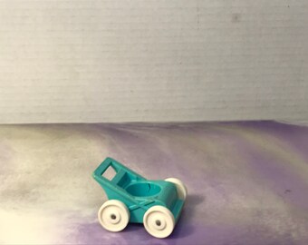 Passeggino vintage Fisher Price Little People blu, usato, anni '60-'70 - Accessorio vintage Little People