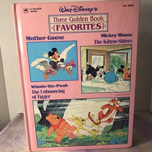 Vintage Walt Disney Three Golden Book Favourites - Rare Disneyland Hardcover Nostalgia
