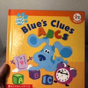 Vintage BLUES CLUES Hardcover Kids Book - ABC&#39;s - Rare Nick Jr Nostalgia Awesome Shape