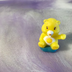 Vintage PVC Care Bears Figure Sunshine Bear Vintage Cake Topper! Used Played With Figure