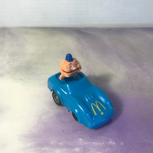 Vintage 80&#39;s McDonald&#39;s Officer Big Mac Pull Back Action Toy Car Rare Fun Collectible Toy, Nostalgia
