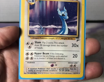 Vintage Pokemon Trading Card Game 1999 Dragonair 22/130 | Base Set 2 | Rare  NON-HOLO |pokemon WOTC - Used Played With - Etsy
