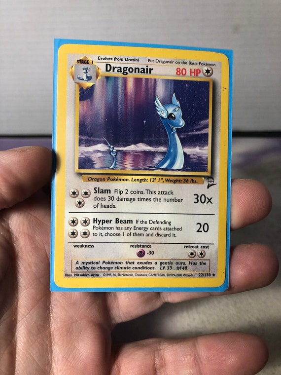 1999 dragonair pokemon card Vintage Pokemon Trading Card Game 1999 Dragonair 22/130 | Base Set 2 | Rare  NON-HOLO |pokemon WOTC - Used Played With
