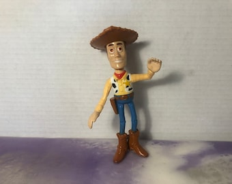 Vintage Disney Pixar Toy Story - PVC Figure - 5 inch Sheriff Woody - Rare Vintage Toy Story Cake Topper Figure 90's