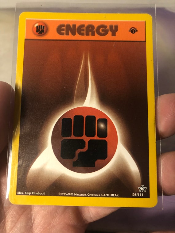 Vintage 1st Edition Fighting Energy 106/111 Neo Genesis Vintage 2000 Pokemon  Card- Vintage Card Rare Vintage Pokemon Accessory - Etsy