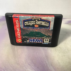 Vintage College Football National Championship - For Sega Genesis - Rare Vintage Sega Genesis Game