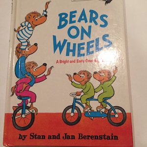 Vintage Berenstain Bären Bären auf Rädern Anfänger Buch Dr. Seuss Hardcover Buch Los 2