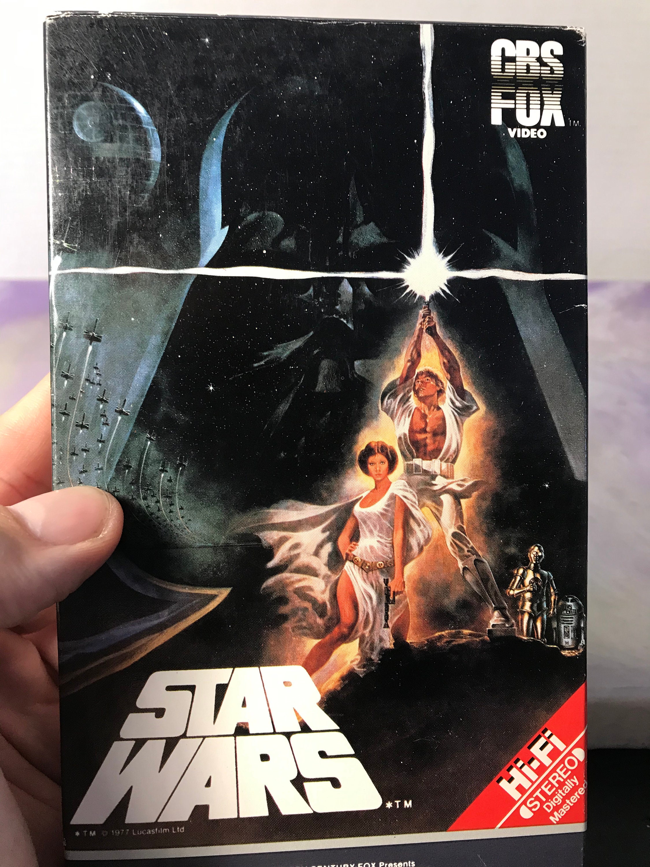 Vintage Star Wars Original VHS CBS Fox Red Label Video Cassette