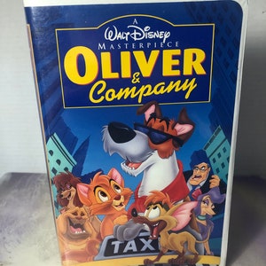 Vintage Oliver and Company  - Vhs Tape 1990's Animated Walt Disney Home Video Clamshell - Disney Nostalgia
