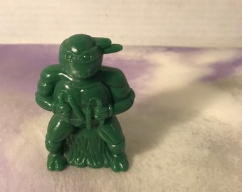 Vintage 1990's TMNT  Raphael Cake Topper Plastic Figurine  - Vintage Rare Ninja Turtles Figure
