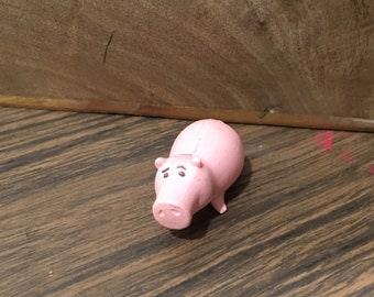 Dolls House Miniature Wood Pink Piggy Bank 