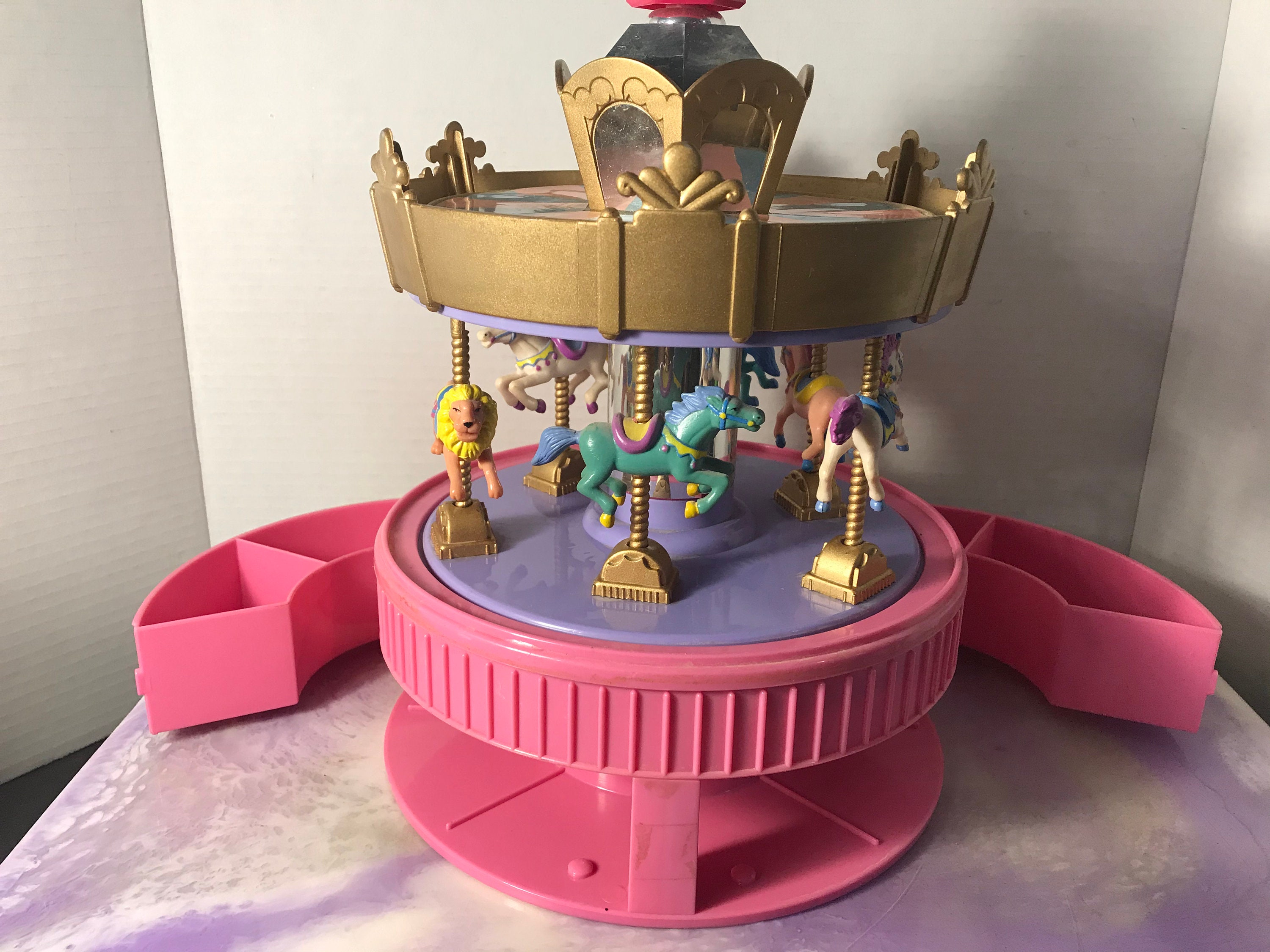 Vintage Wind-up Musical Carousel Jewelry Box 1997 Works - Etsy Canada