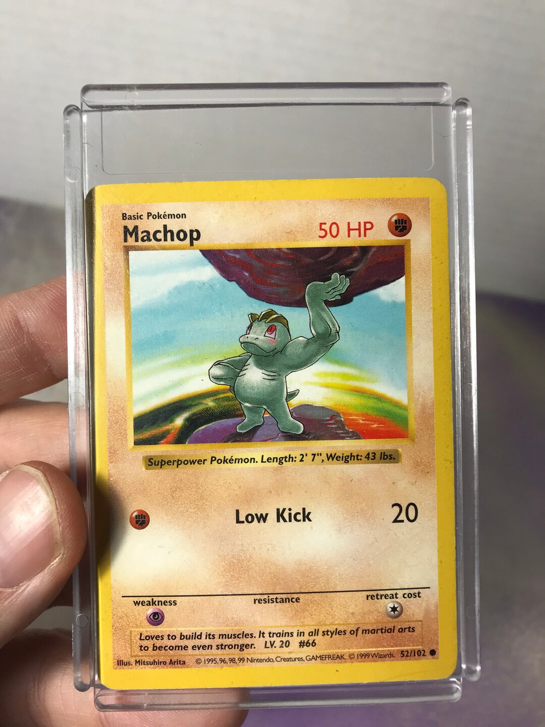 Vintage Pokemon Trading Card Game Base Set Shadowless Machop