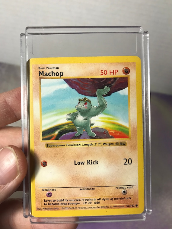 Vintage Pokemon Trading Card Game Base Set Shadowless Machop - 52/102 - Pokemon  Card Rare Vintage Pokemon Accessory - Etsy