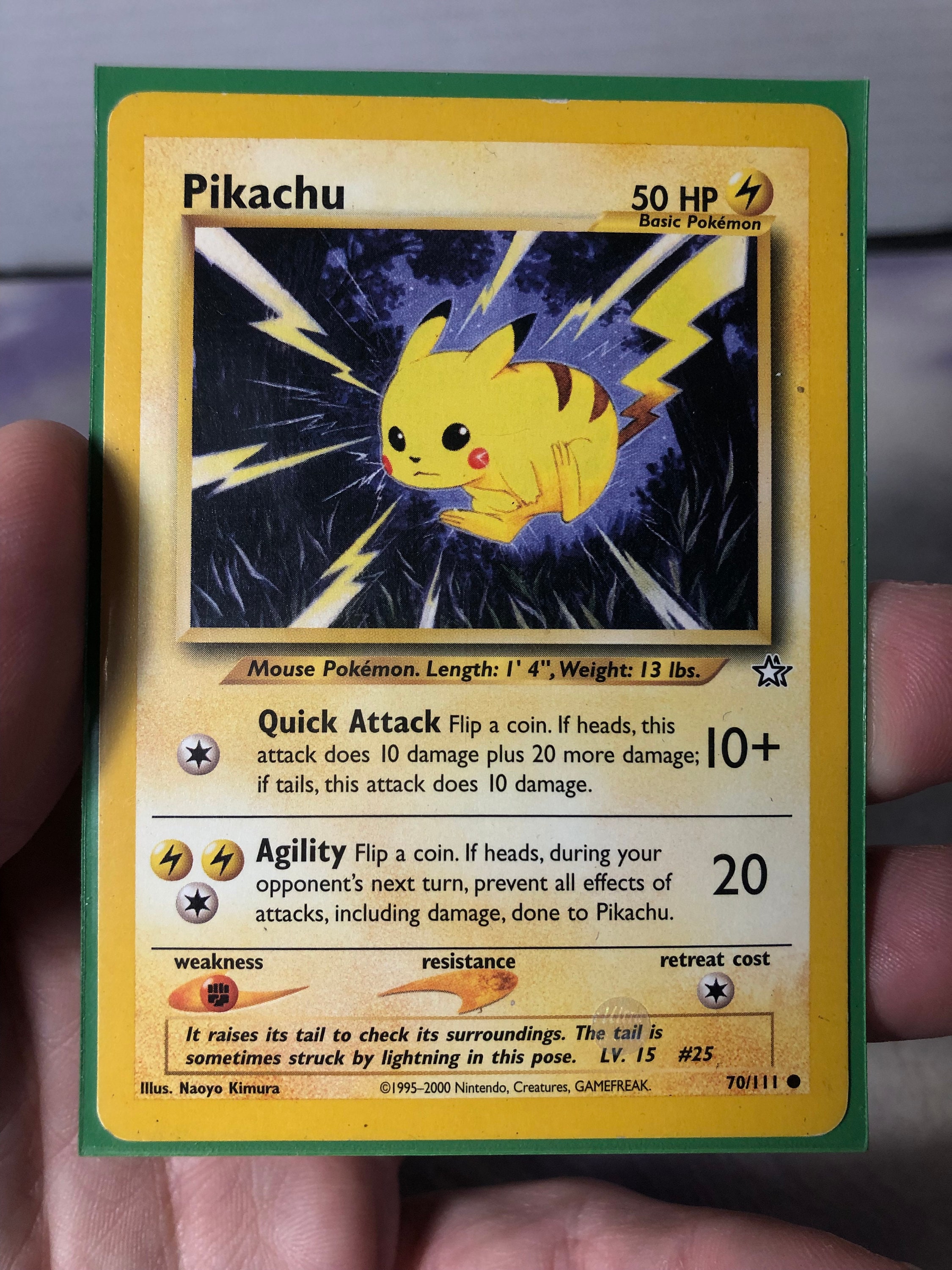 Vintage Pokemon Trading Card Game 1999 Pikachu 70/111 | Neo