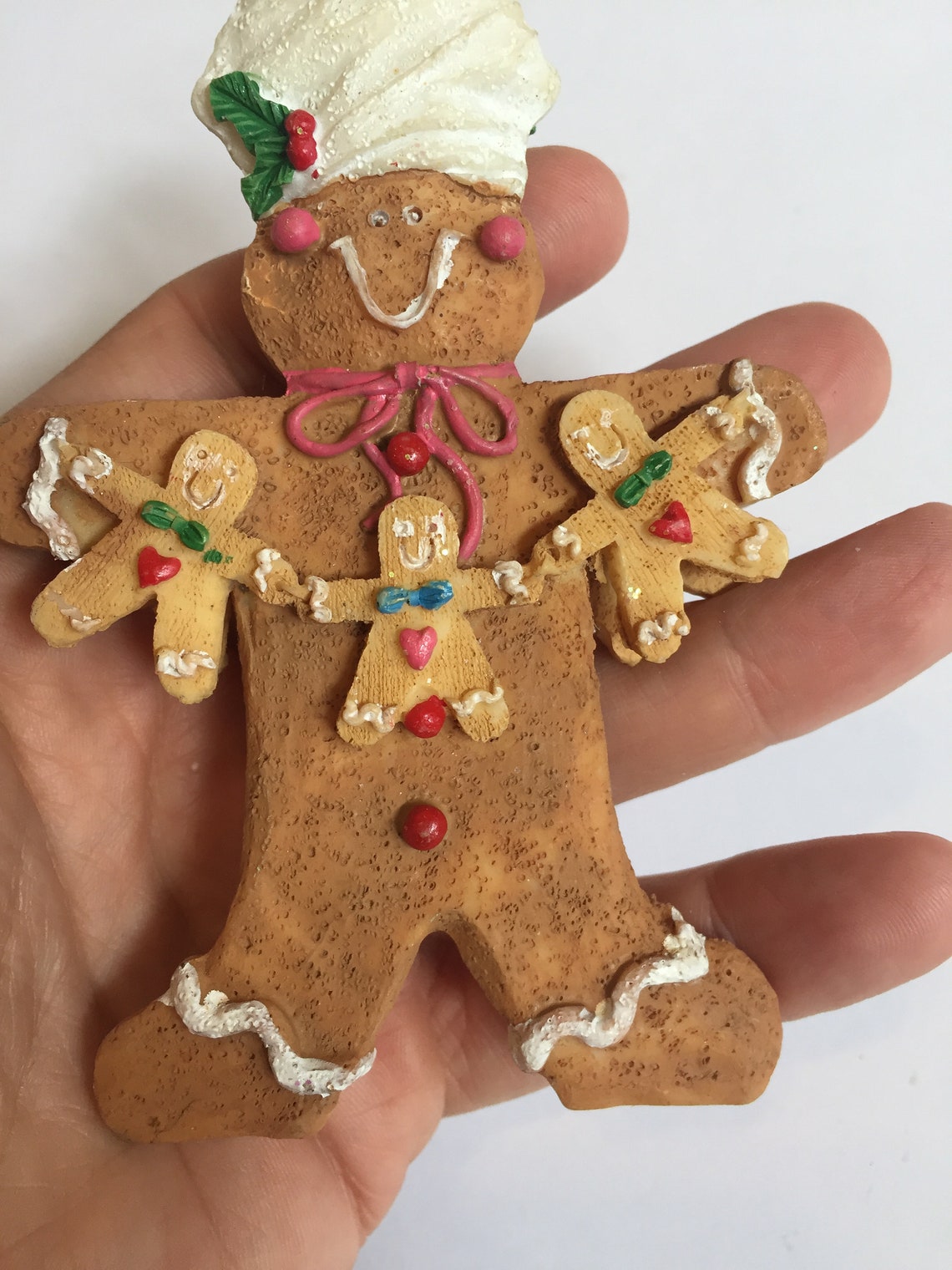 Vintage Gingerbread Man Ceramic Themed Christmas Ornament Etsy