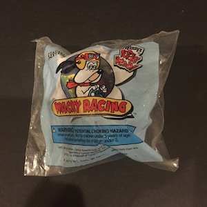 Vintage Rare WACKY RACING / Cartoon Network - 90&#39;s Wendy&#39;s Kid Meal Toy - New In Package Lot 3
