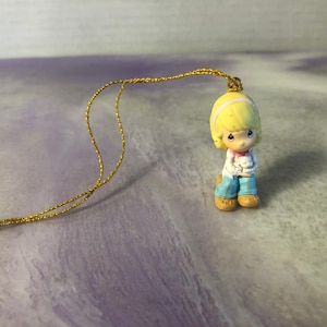Rare Vintage Nostalgia Applause 1980&#39;s Precious Moments Mini Christmas Ornament - Cute Item