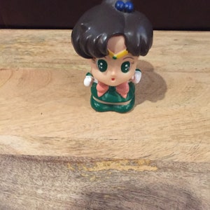 Vintage 1990&#39;s Sailor Moon Sailor JUPITER Vinyl Figure Piggy Bank - Rare Vintage Figure Cake Topper / Coin Bank - Awesome Sailor Moon Item