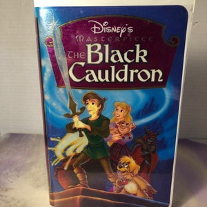 Vintage The Black Cauldron Vhs Tape 1980's Animated Walt Disney Home Video Clamshell - Disney Nostalgia