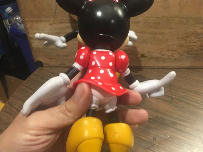 Mickey Mouse Minnie Mouse Disney Nostalgia! Vintage Disney Large Poseable PVC Mickey and Minnie Mouse PVC Figure Set ToyCake Topper