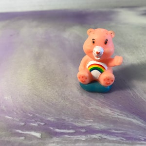 Care Bears Friend Bear 2&quot; PVC Miniature Figure Vintage Cake Topper! Used Played With Figure - Cute Care Bears Item