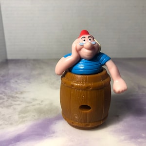 Vintage Peter Pan Disney Animated Movie Smee Happy Meal Toy Figure - Vintage Disney Cake Topper / Figure