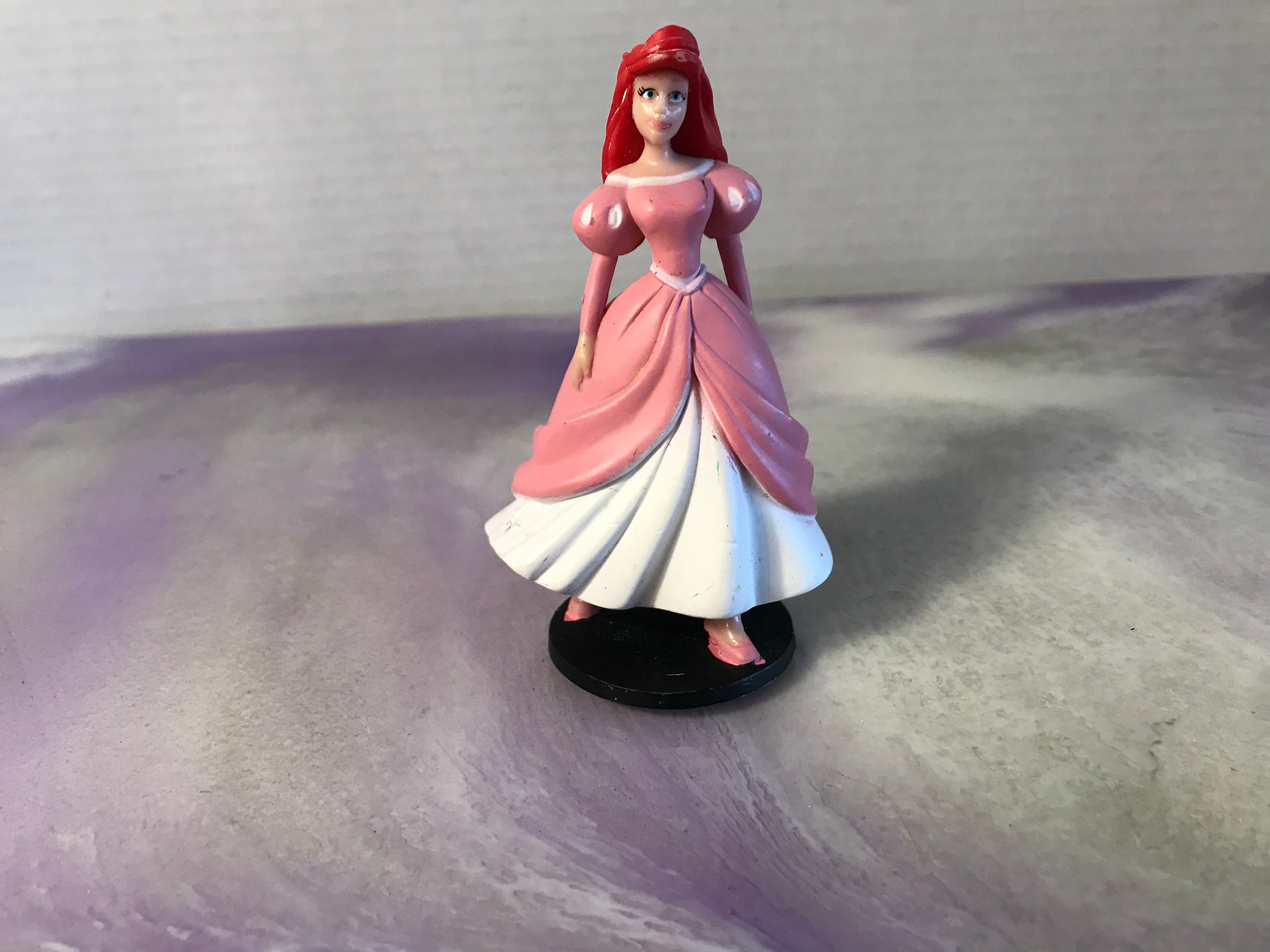 Vintage Disney Large 4.5 Inch ARIEL in Pink Dress - the