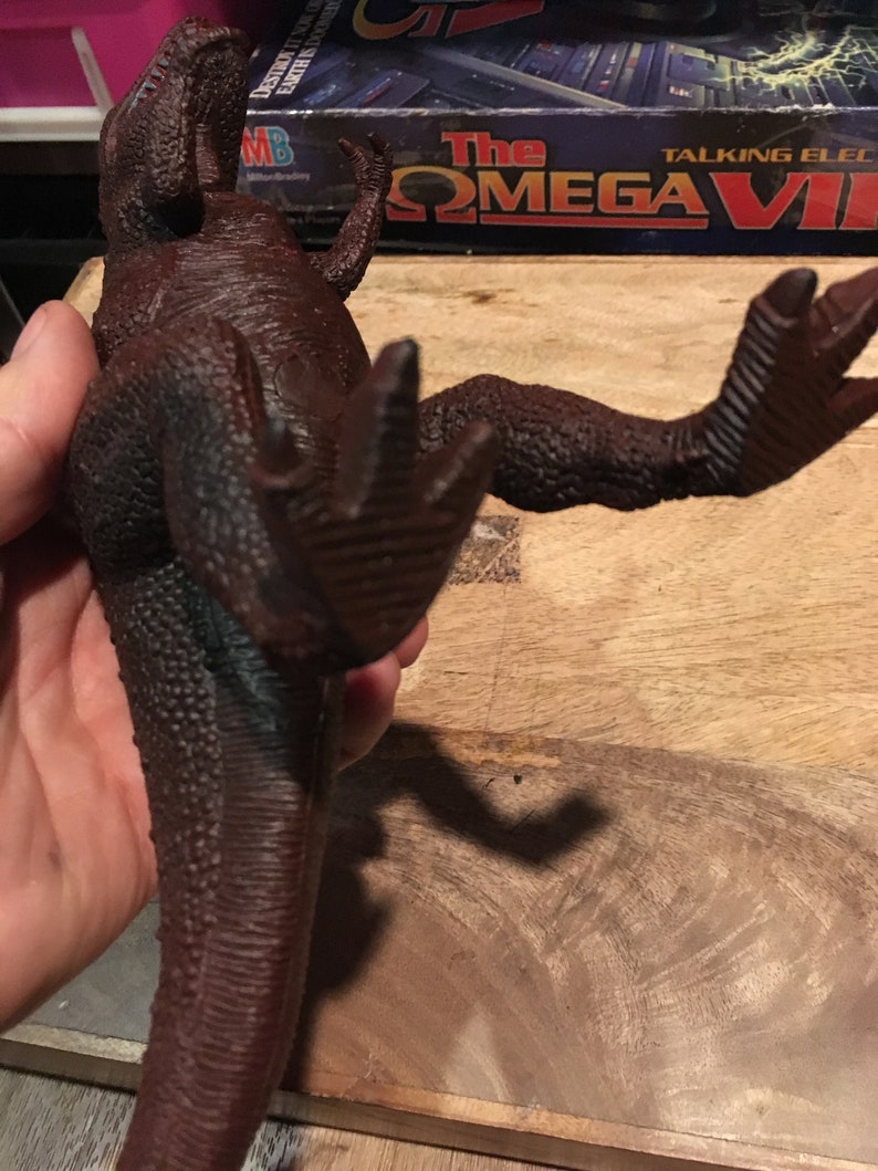 Vintage 90/'s Red and Brown T-Rex Tyrannosaurus Rex 90/'s Awesome Nostalgia Made in China Dinosaur Figure Cake Topper