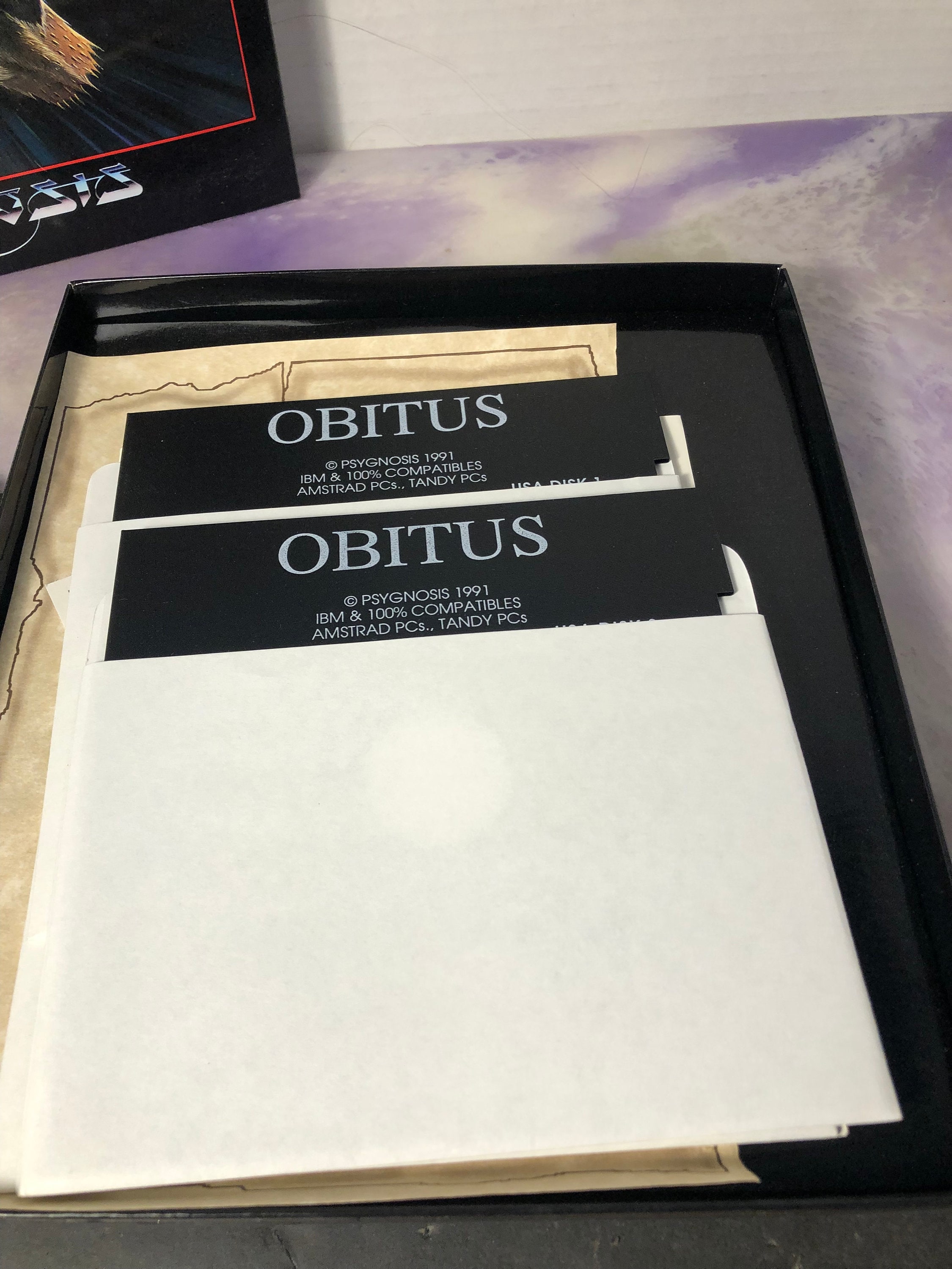Vintage OBITUS PC Computer Game 3.5" Disks Psygnosis 1991 - Awesome ...