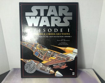 Vintage Star Wars Episode 1 Incredible Cross Sections Book -  1990's Nostalgia - Good Shape 1999 Star Wars Book